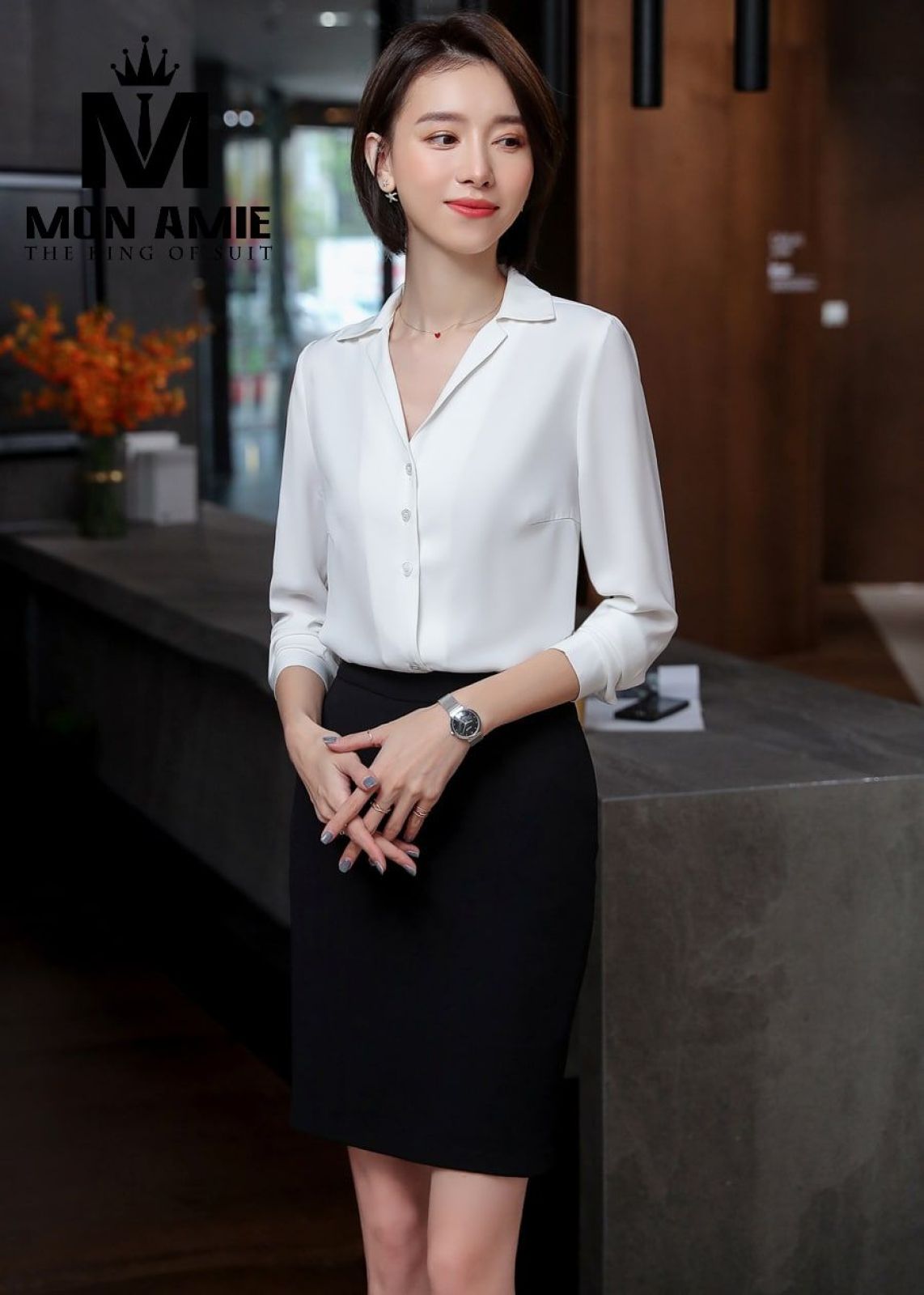 White Soft Chiffon Shirt 